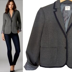 GAP Academy Heather Grey Blazer Contrast Cuff Lining
